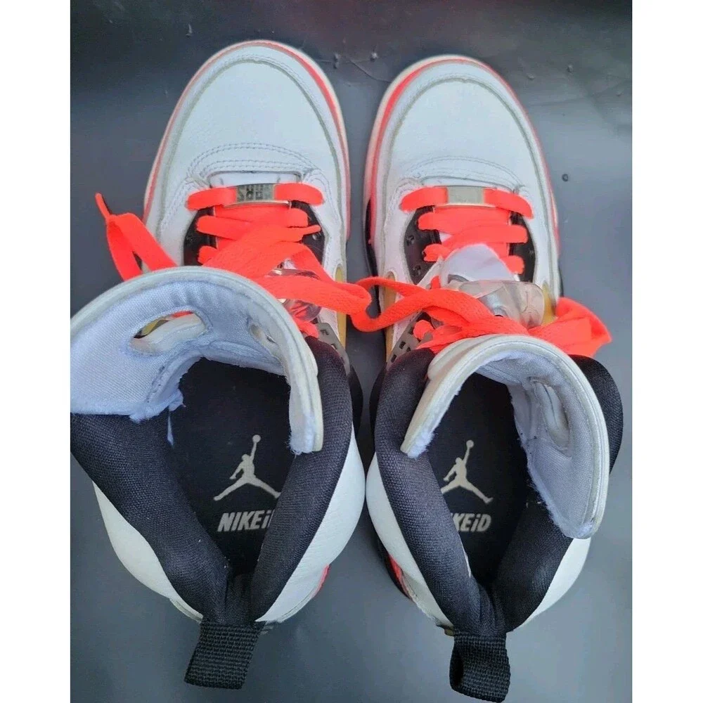 Nike Air Jordan Spizike iD Custom White Red Black 605236-983 Men's Sz 7 2013